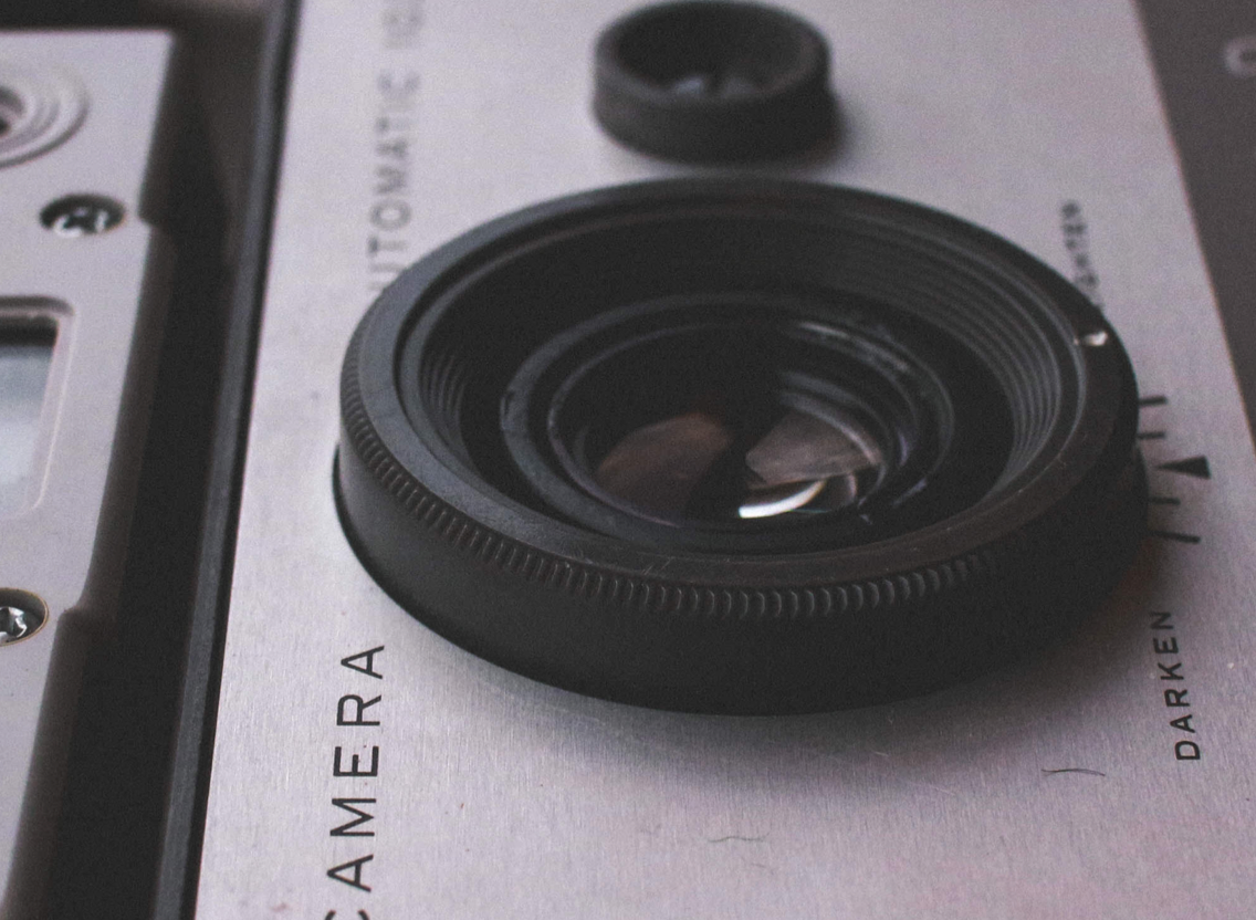 closeup of the camera lens that shows premium craftsmanship